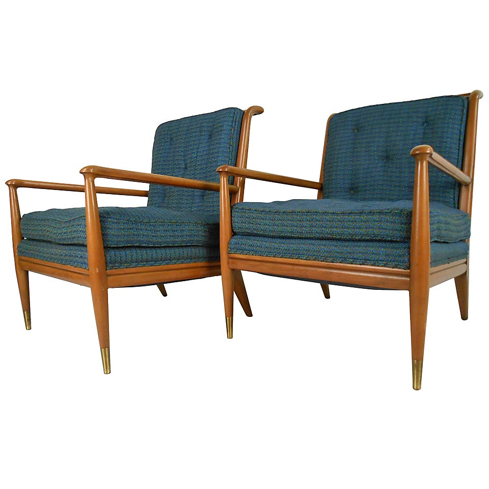 John Stuart Clingman for Widdicomb Mid-Century Modern Lounge Chairs