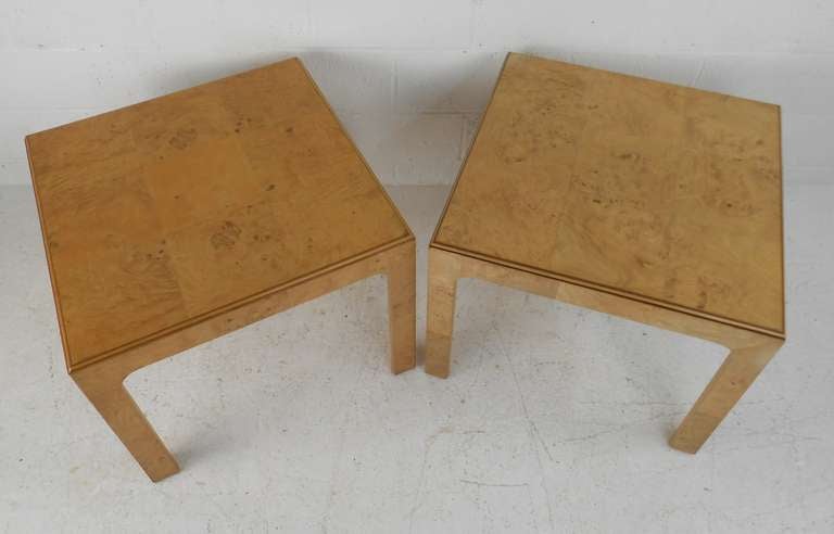 Mid-Century Modern Henredon Parsons Style Side Tables