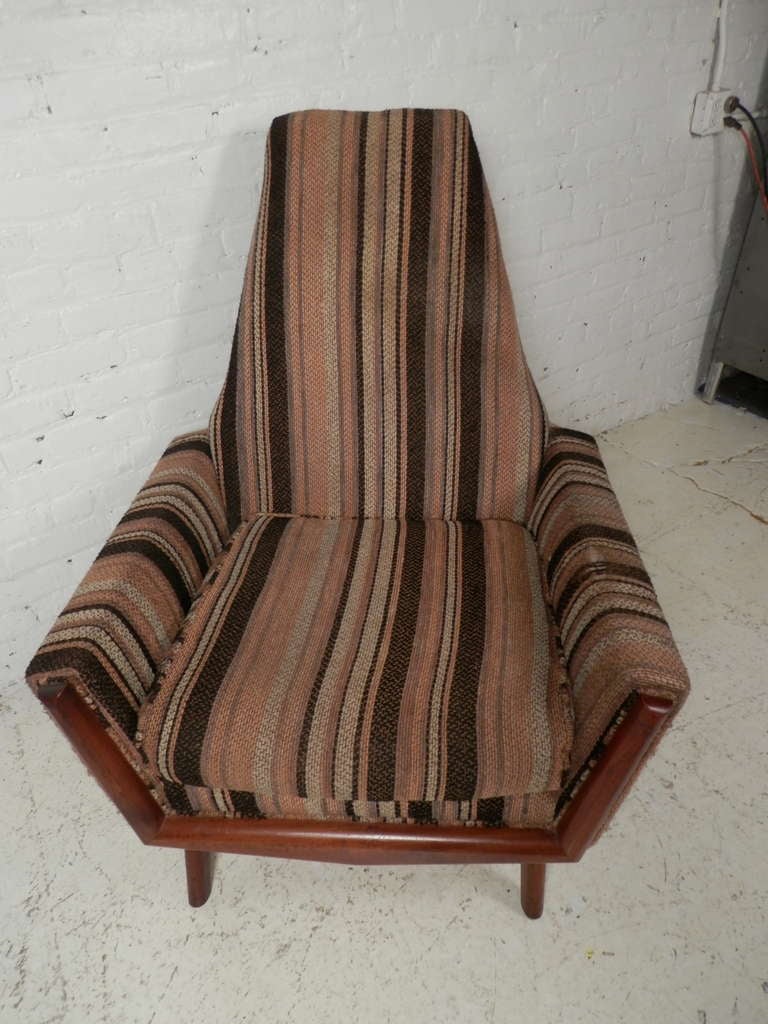American Adrian Pearsall Style Midcentury Armchair For Sale