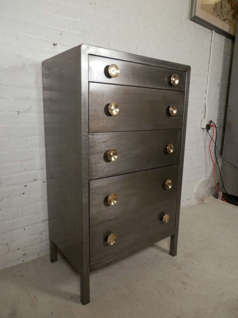 vintage simmons metal dresser