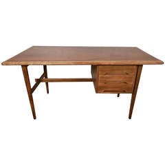 Vintage Rare Danish Modern Trapezoid Desk