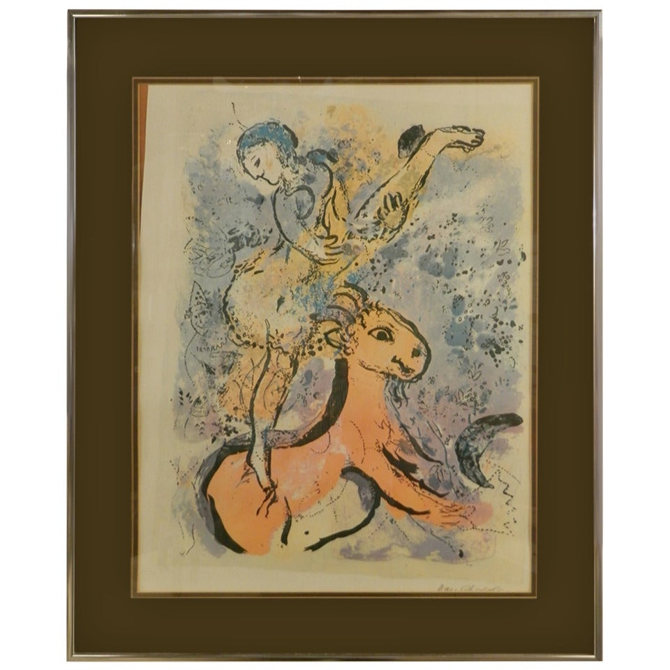 Marc Chagall's „Frau im Zirkus Reiter auf einem roten Pferd“ - 1957