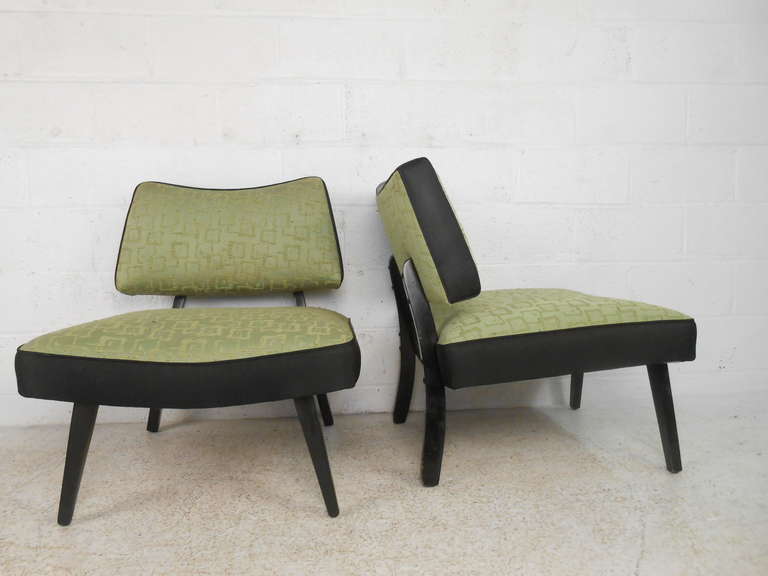 American Vintage Art Deco Slipper Chairs
