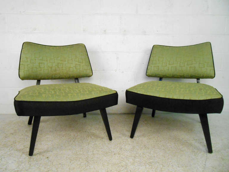 Mid-20th Century Vintage Art Deco Slipper Chairs