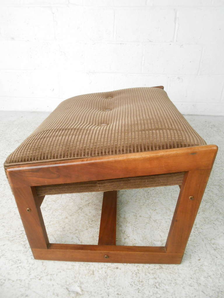 Mid-20th Century Midcentury Lounge Chair and Ottoman Set