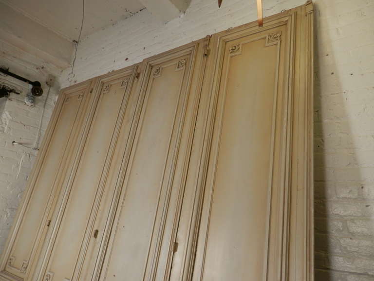 Wood Set of Impressive Mid-Century Modern French Parlour Doors For Sale