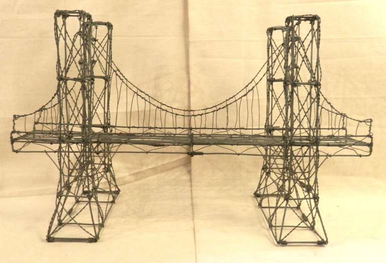 Unusual Mid-Century Modern 3-D Bridge Sculpture