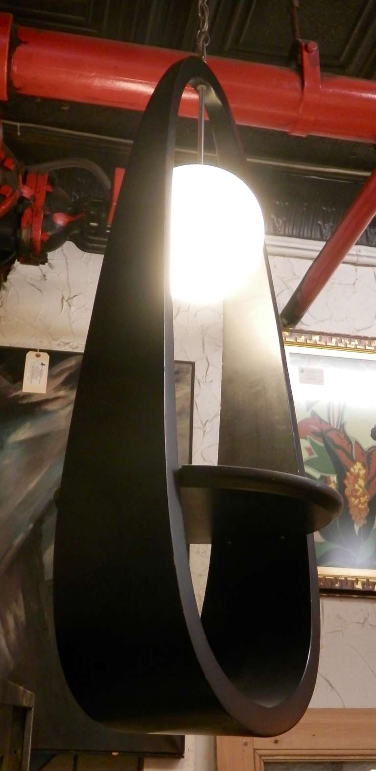 Mid-20th Century Milo Baughman Style Mid-Century Modern Hanging Lamp