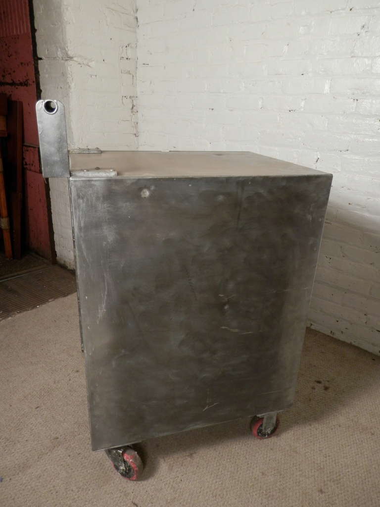 Mid Century Industrial Metal Rolling Cart 2