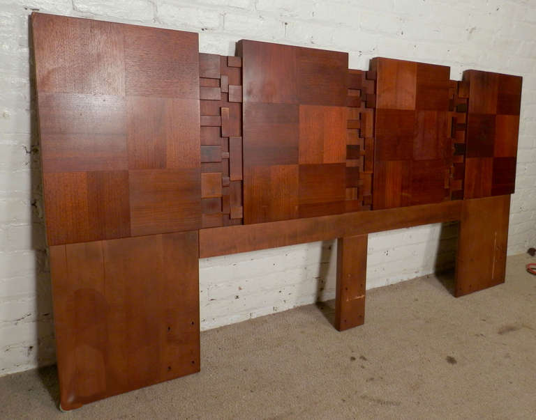 Impressive mid-century modern headboard with mosaic 
