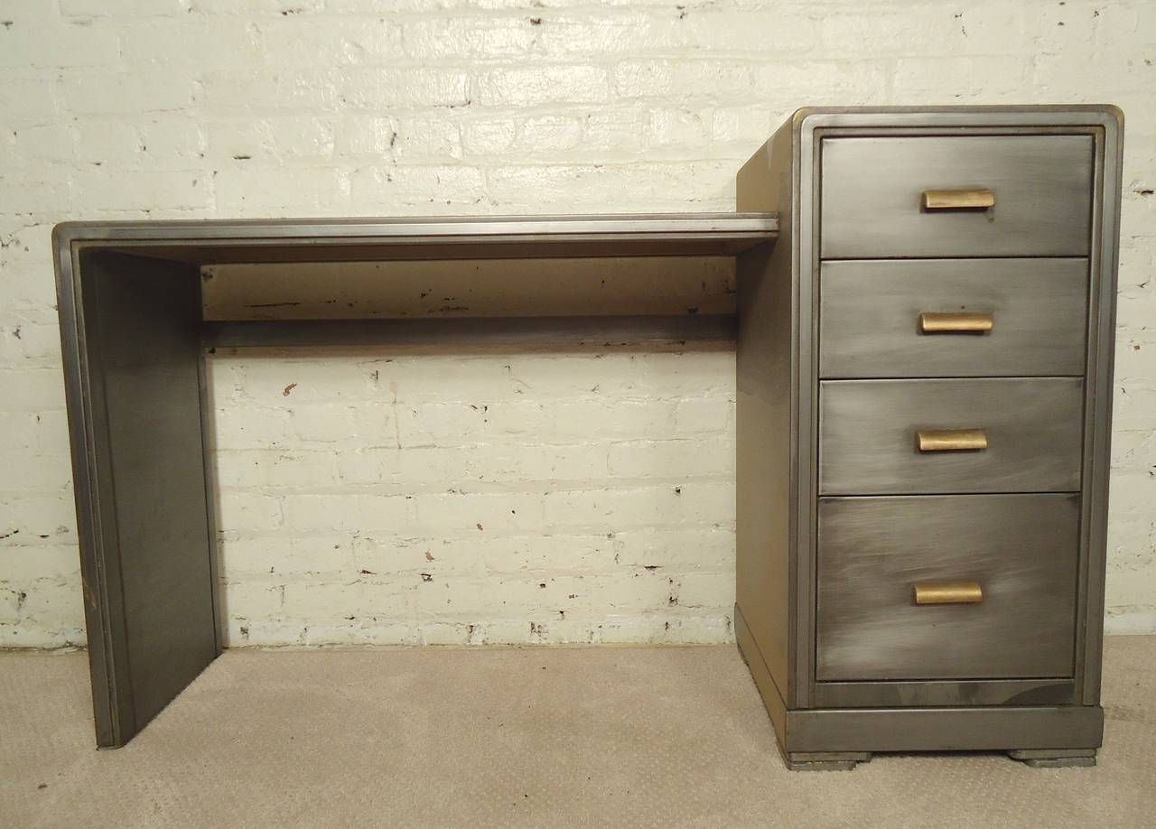 Mid-20th Century Rare Metal Desk by Norman Bel Geddes