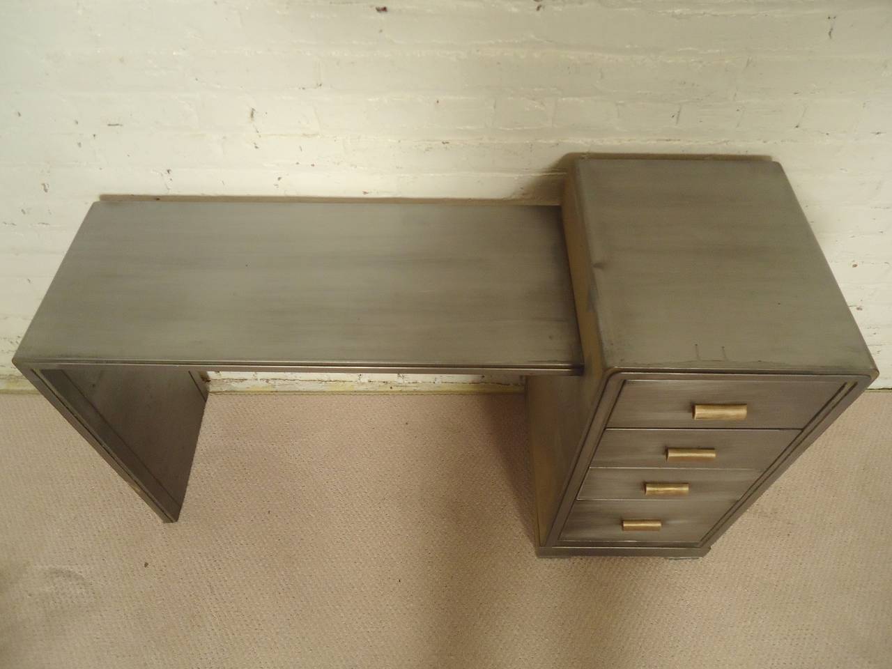 Industrial Rare Metal Desk by Norman Bel Geddes