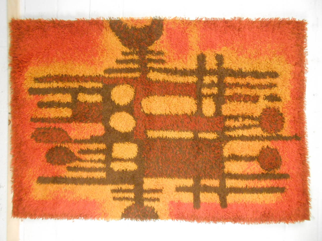 Mid-20th Century Mid-Century Modern Area Rug by Ege Rya For Sale