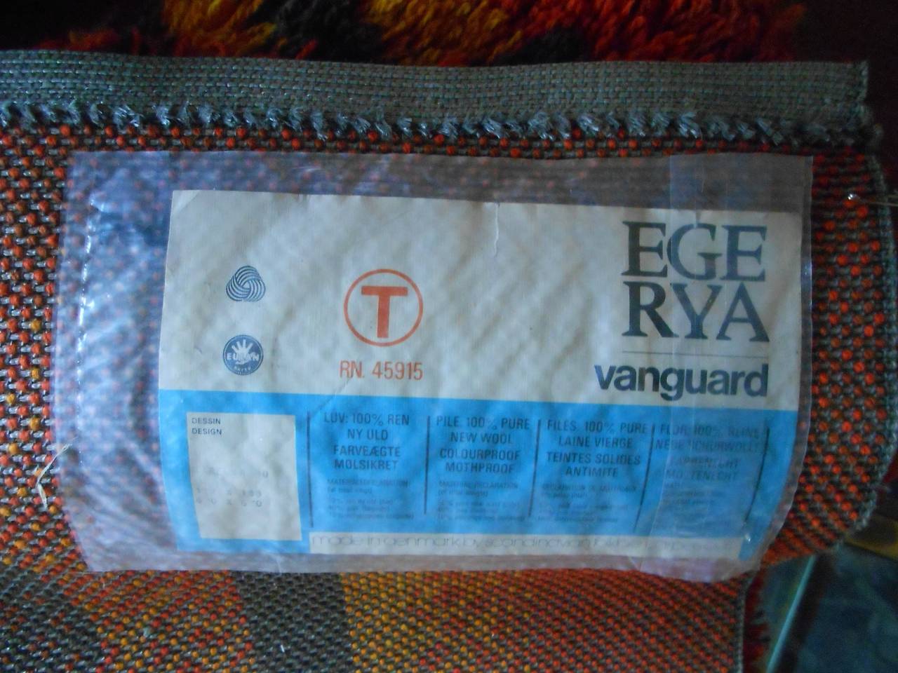 Mid-Century Modern Area Rug by Ege Rya In Good Condition For Sale In Brooklyn, NY