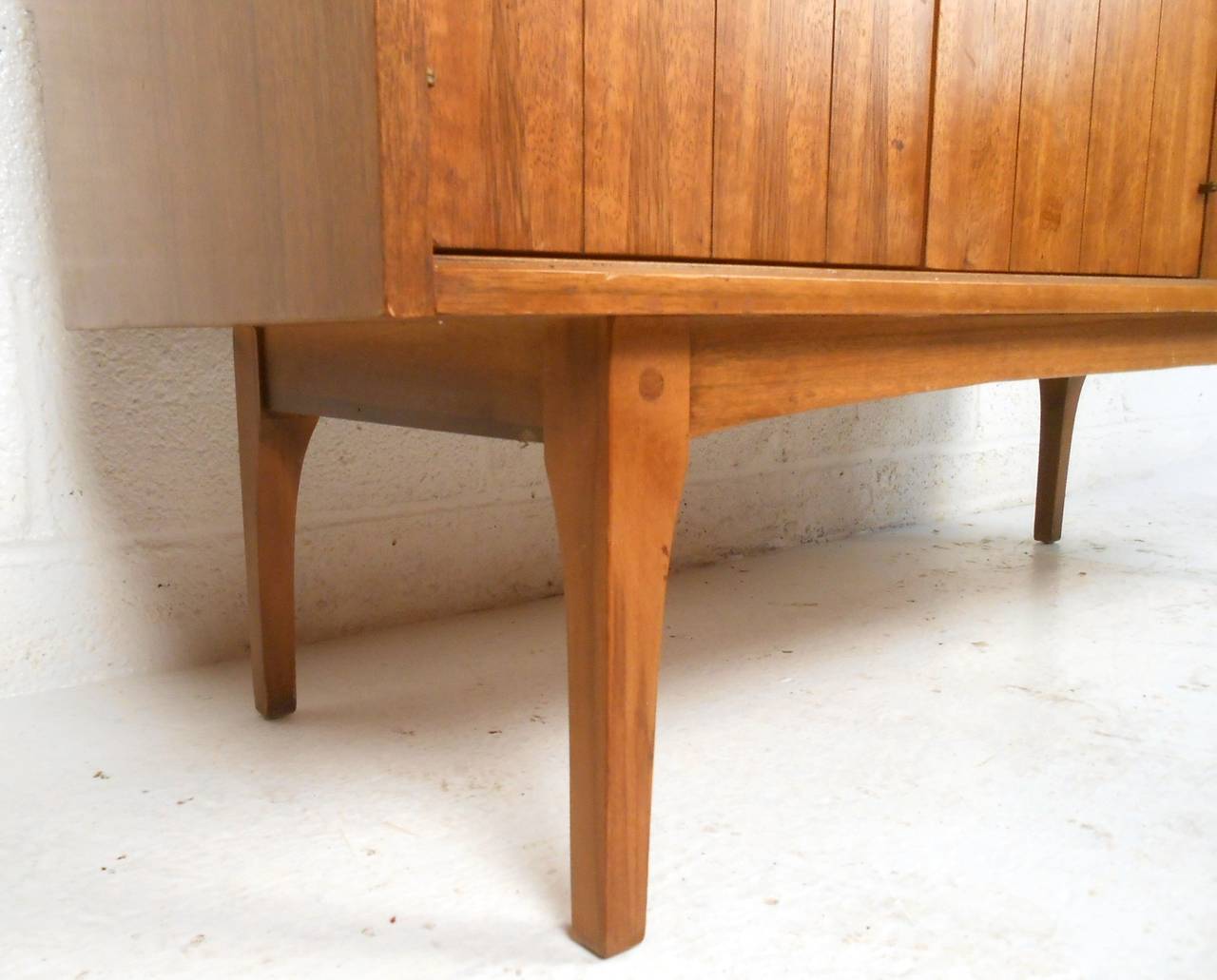 Mid-Century Modern Petite Walnut Credenza by Lane Furniture 3