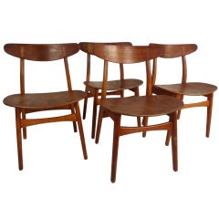 Four Hans Wegner Chairs by Carl Hansen 
Son