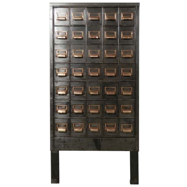 Superb Heavy Duty Metal Card Catalog at 1stDibs vintage metal
