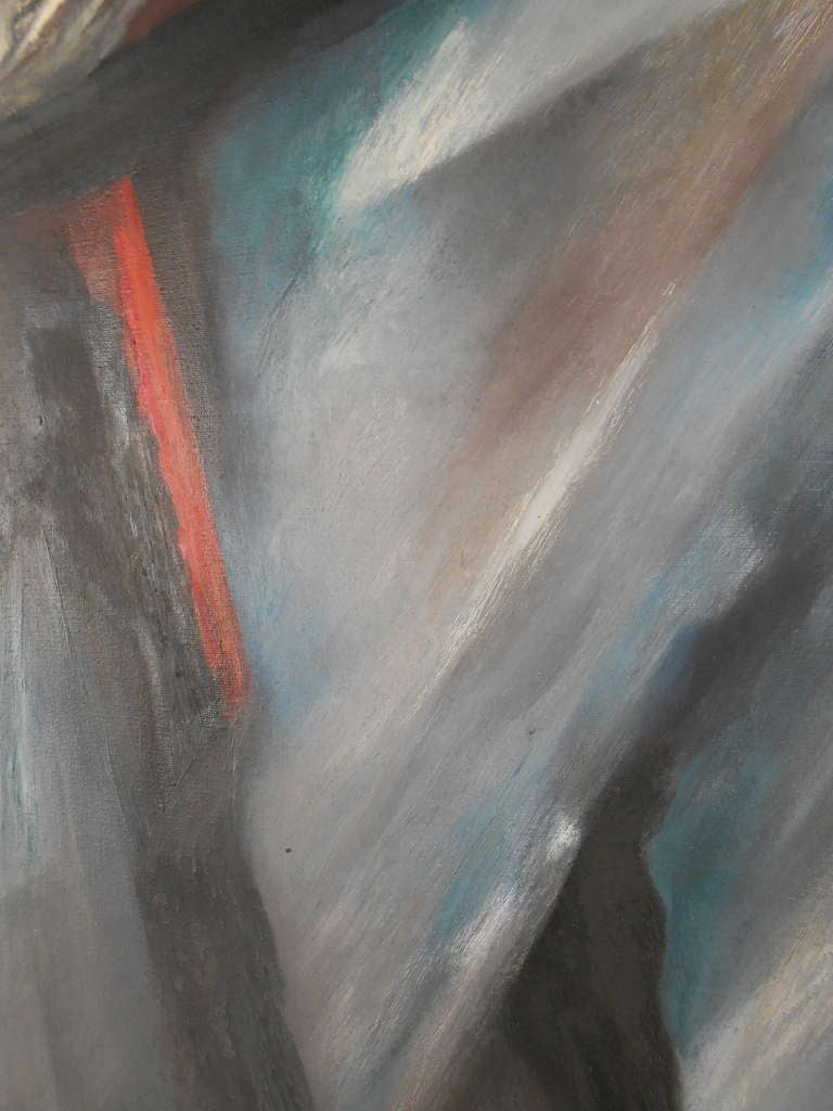 Abstraktes Ölgemälde auf Leinwand aus den 1970er Jahren, signiert Mabel Swan. Bitte bestätigen Sie den Standort des Artikels (NY oder NJ) mit dem Händler.