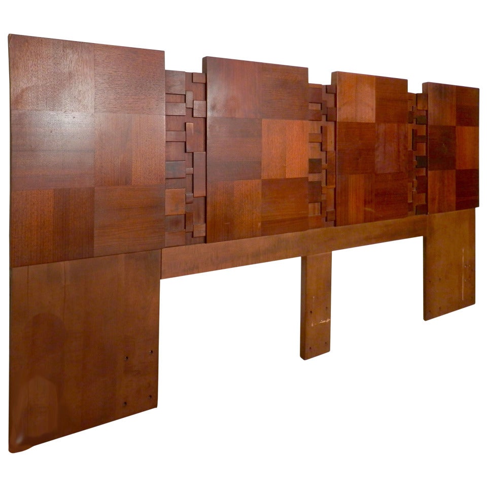 Brutalist Style Mid-Century Modern Headboard By Lane