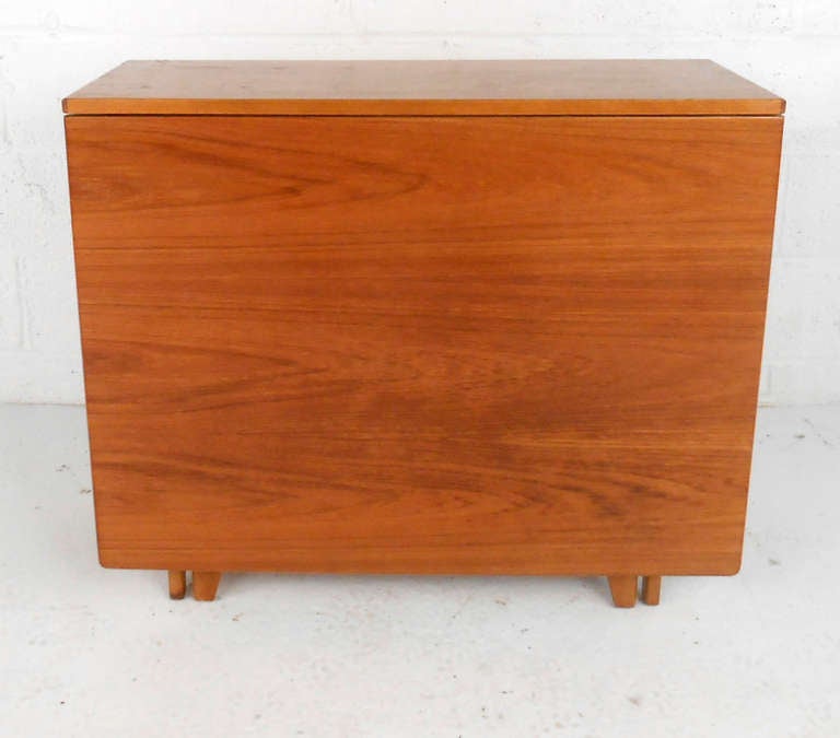 Vintage Mid-Century Modern Danish Teak Drop Leaf Table