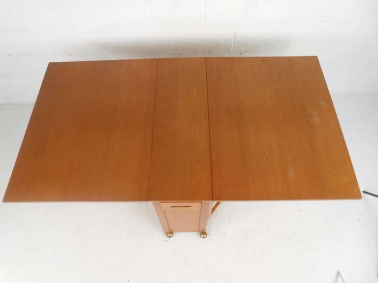 Mid-20th Century  Mid-Century Modern Drop Leaf Table and Chairs Set
