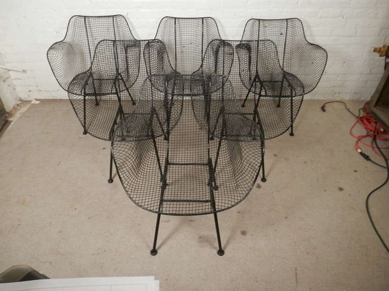 Mid-Century Modern Set Of Six Mid Century Modern Sculptura Chairs By Russell Woodard
