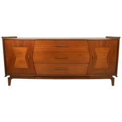 Mid-Century Modern Sculptural Nine-Drawer Dresser