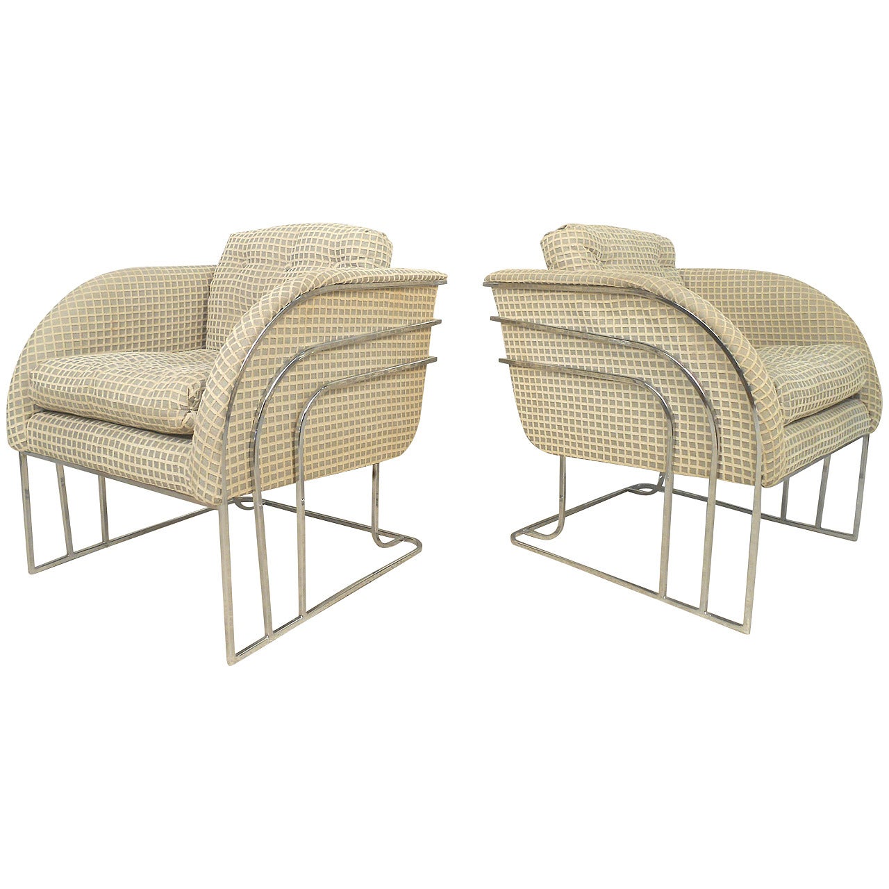 Pair of Vintage Modern Accent Chairs
