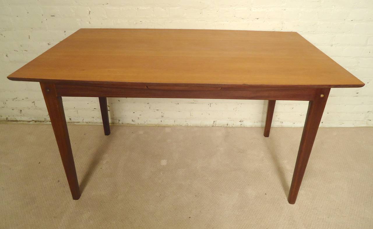 Mid-Century Modern Teak Draw Leaf Table