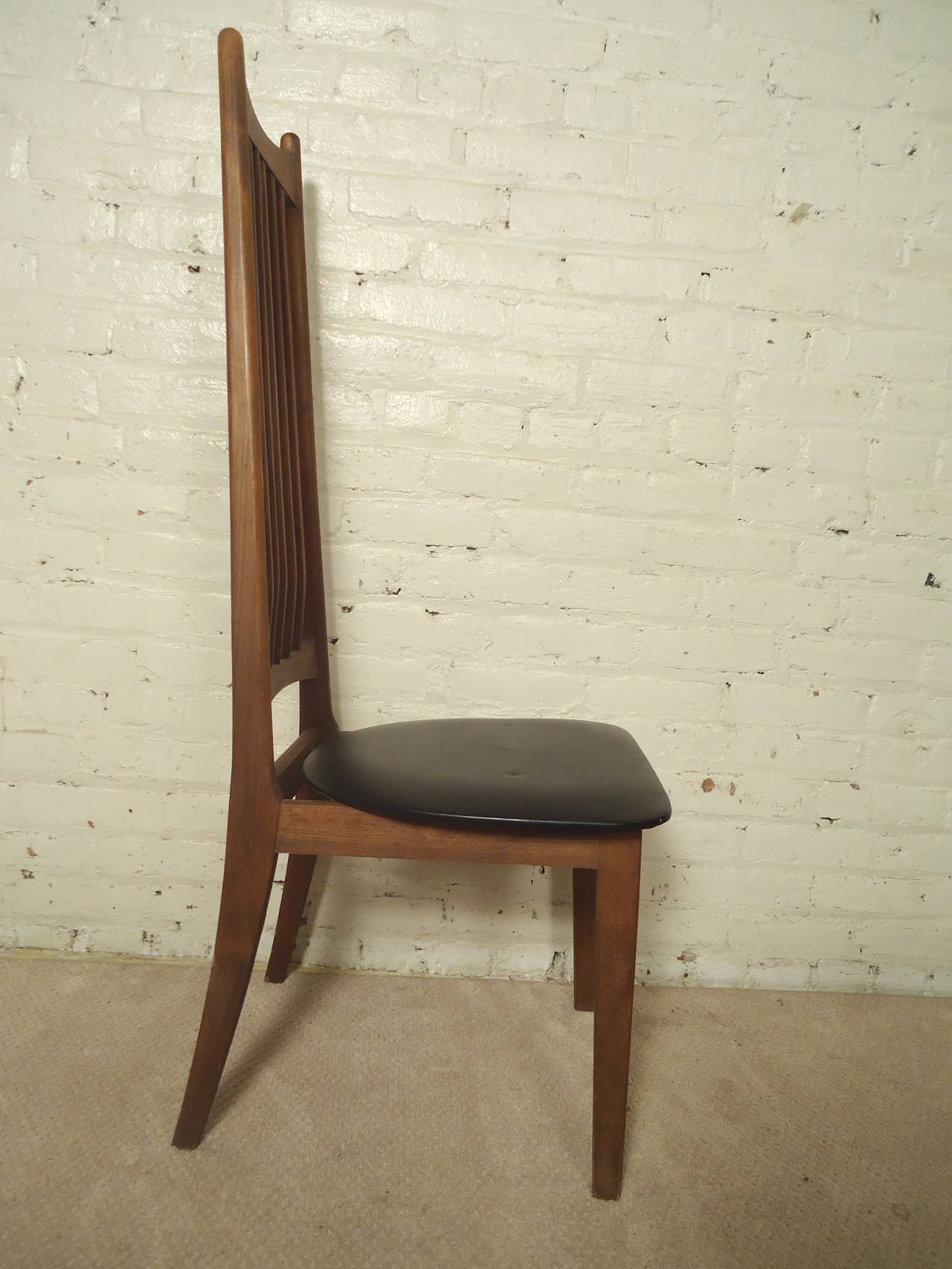 Four Midcentury High Back Chairs For Sale at 1stdibs