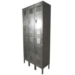 Vintage Locker Set In Brushed Metal Finish