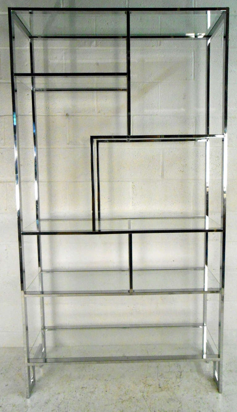 This vintage Baughman style piece is the perfect display piece for home or business. Please confirm item location (NY or NJ).
