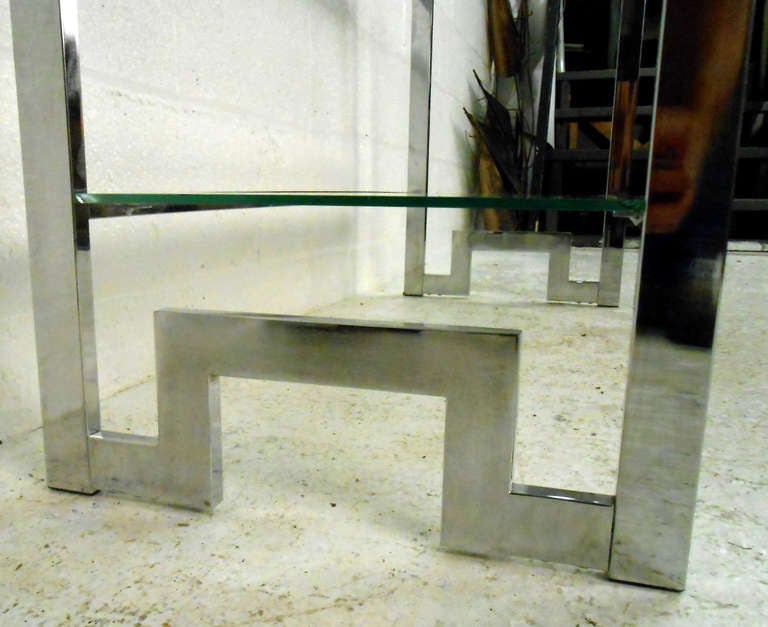 Unknown Mid Century Modern Milo Baughman Style Chrome Etagere
