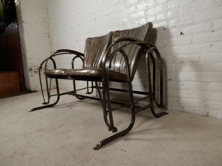 antique glider bench
