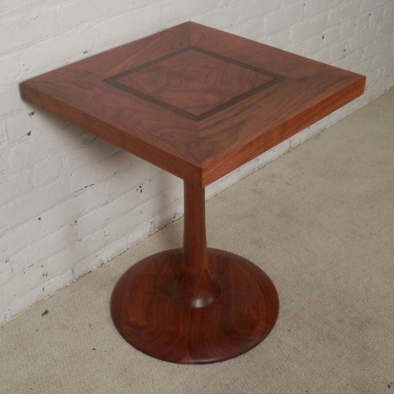 Exquisite Side Table w/ Inlay Pattern at 1stDibs