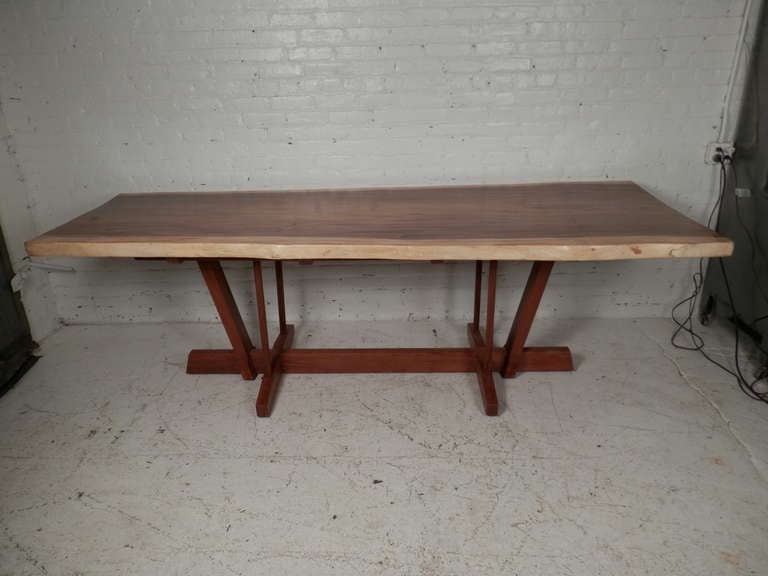Massive Nakashima Style Free Edge Dining Table