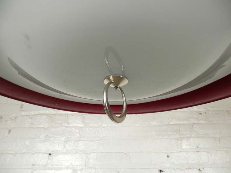 Lámpara colgante Funky Mid-Century Vintage UFO Saucer Metal en venta