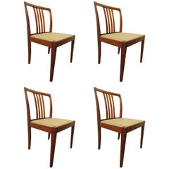 Rich Rosewood Dining Chairs, Set of Four