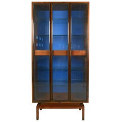 Custom Mid-Century Modern Rosewood Display Cabinet by Samson Berman