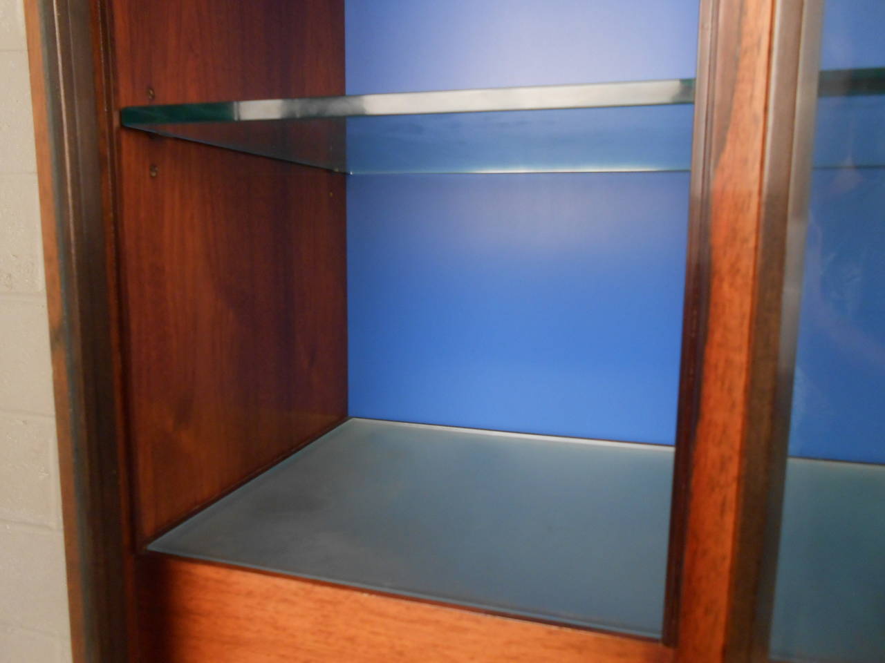 American Custom Mid-Century Modern Rosewood Display Cabinet by Samson Berman
