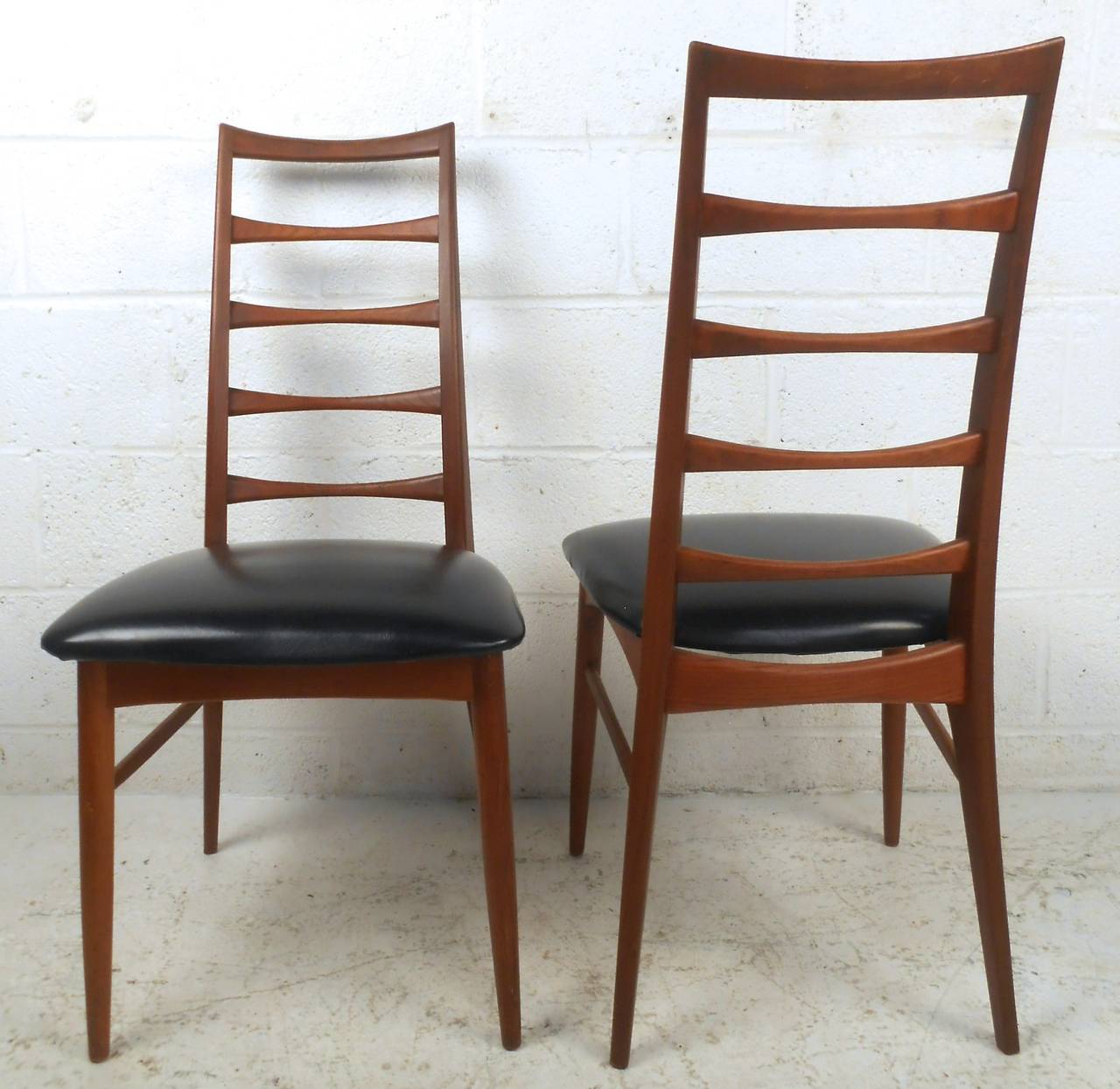 mid century ladder back chairs