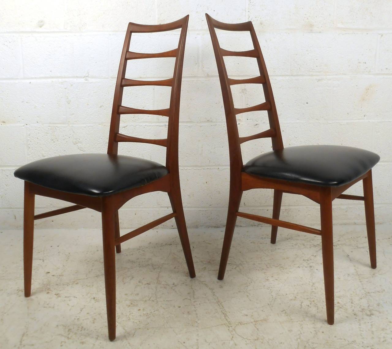 Set of Niels Kofoed Ladder Back Dining Chairs for Raymor In Good Condition In Brooklyn, NY