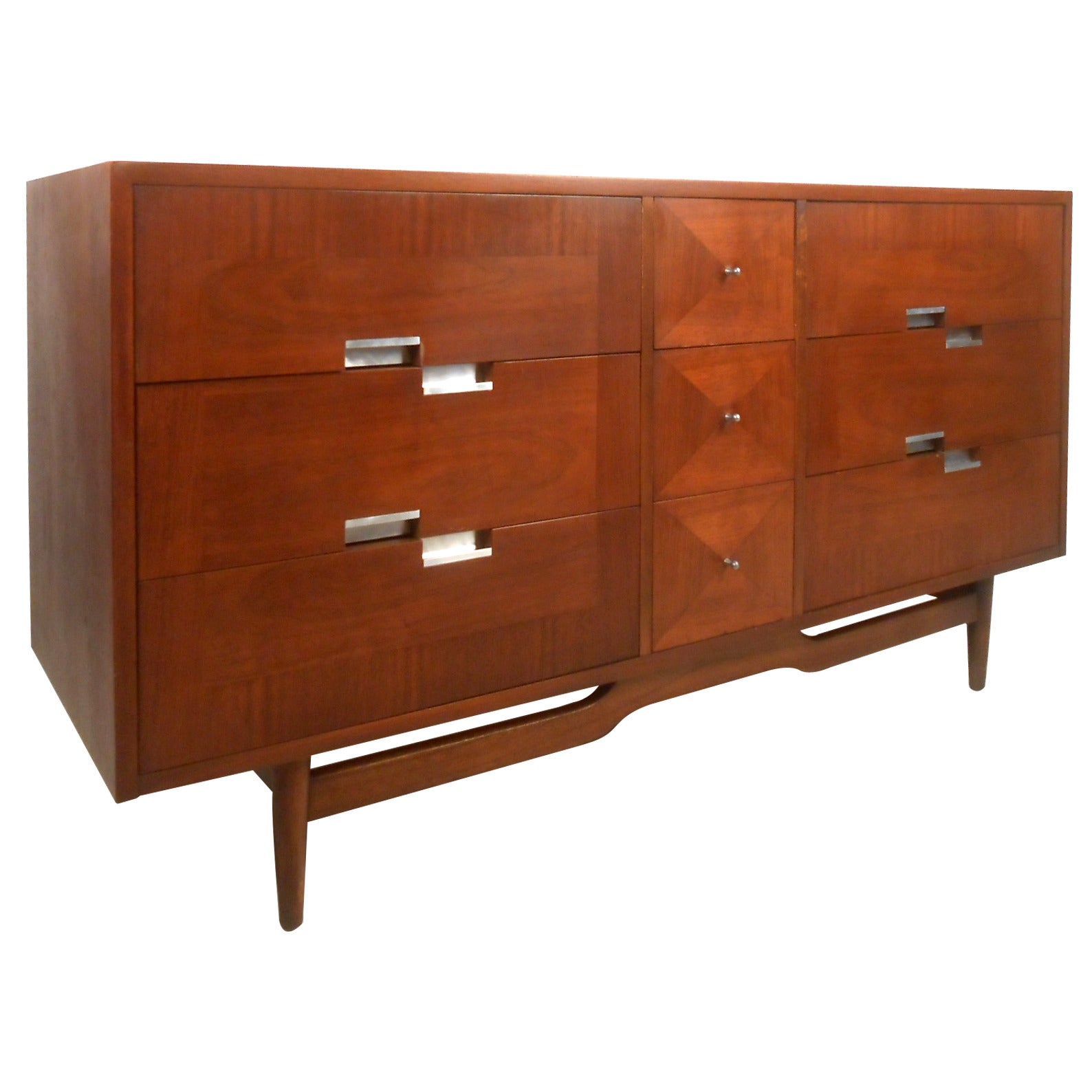 MidCentury Modern NineDrawer Dresser by American of Martinsville at