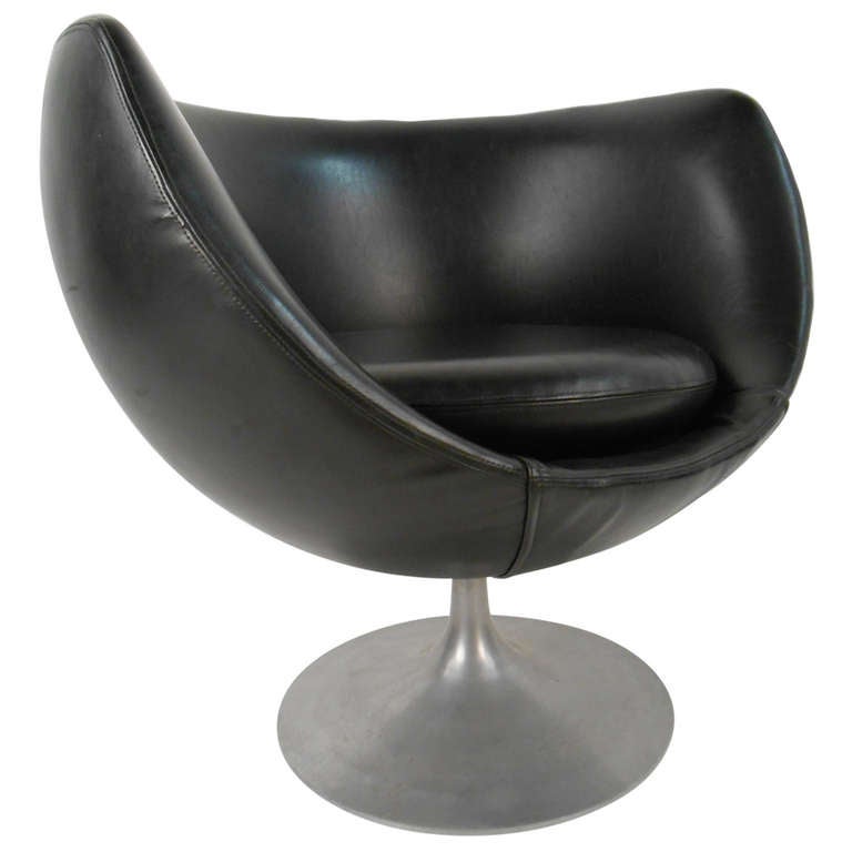 Overman Swivel Pod Chair at 1stDibs