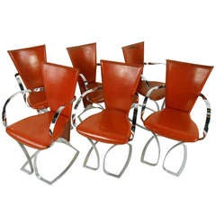 Set of Sculptural Italian Modern Dining Chairs 8