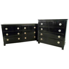 Pair Mid Century Modern Dressers by Crawford Furniture 5