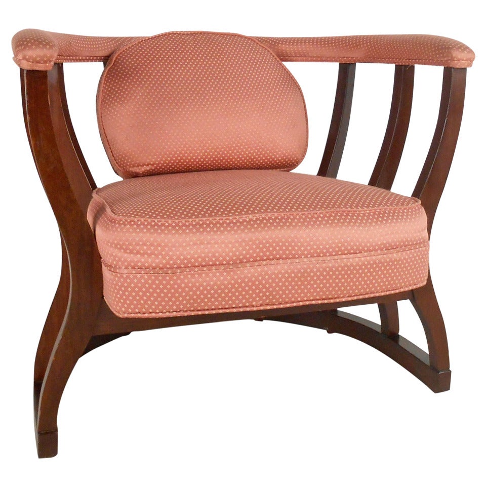 Vintage Modern Walnut Side Chair For Sale