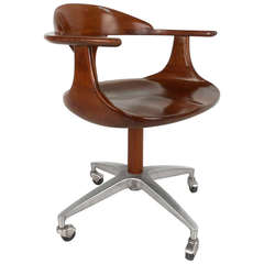Vintage Heywood Wakefield Cherry Wood Desk Chair