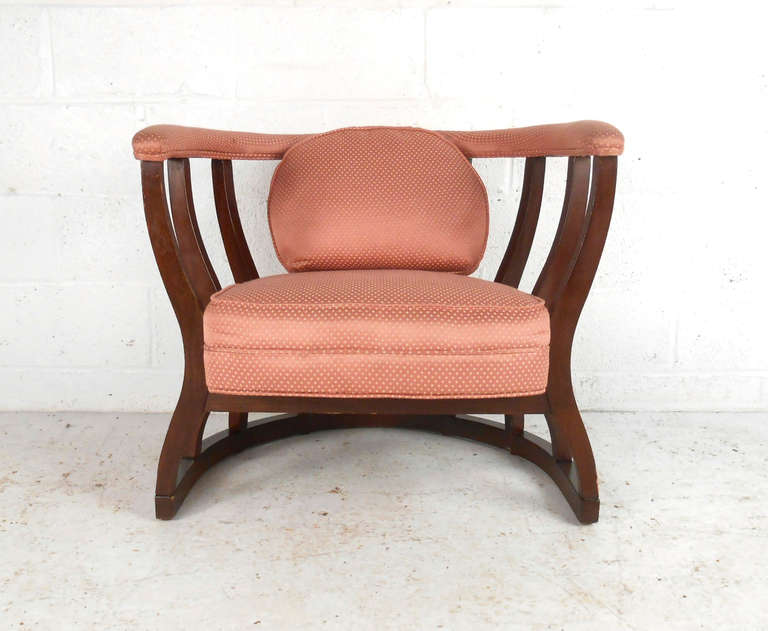 Mid-Century Modern Vintage Modern Walnut Side Chair For Sale