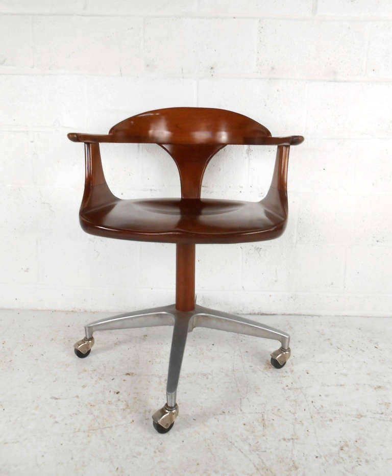 cherry wood office chair